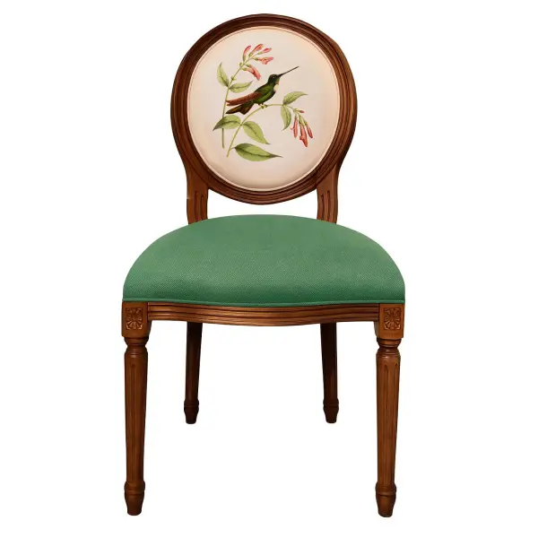 Стул Медальон Райская птица Ver.3 зеленый