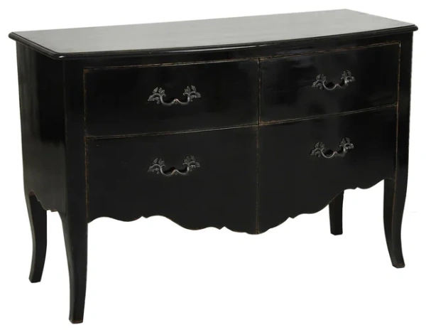 Комод из дерева большой Флоранс черный
