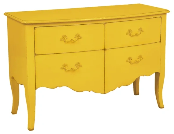 Комод из дерева большой Флоранс желтый